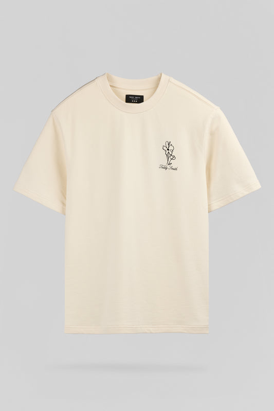 Achat T-shirt T-FLOWERS MC NATUREL