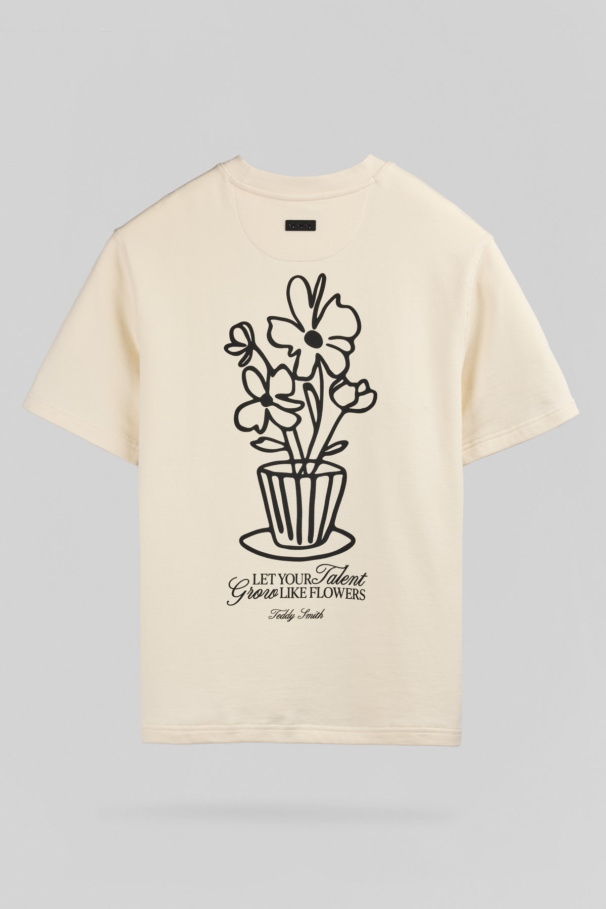 T-shirt T-FLOWERS MC NATUREL