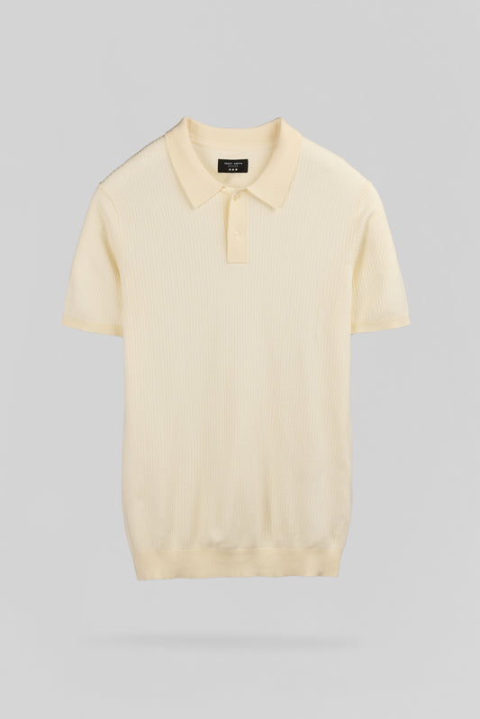 Achat Polo à rayures côtelées P-PAUL MC NATUREL