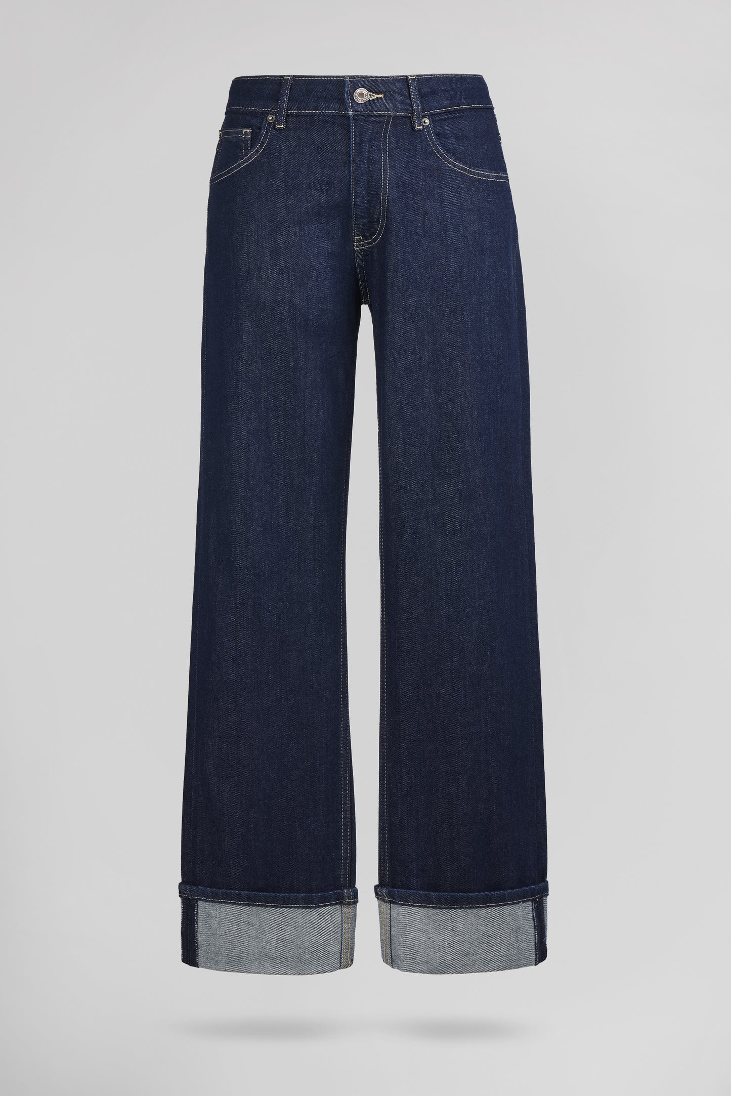 Jean bas raccourci BOYFRIEND DARK BLUE