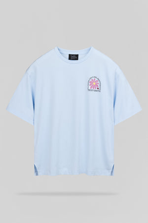 T-shirt T-FLOWA MC BLEU CLAIR