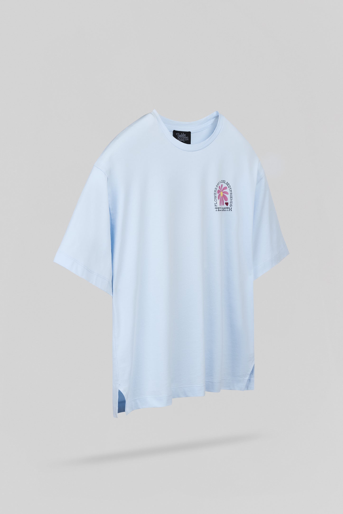 T-shirt T-FLOWA MC BLEU CLAIR