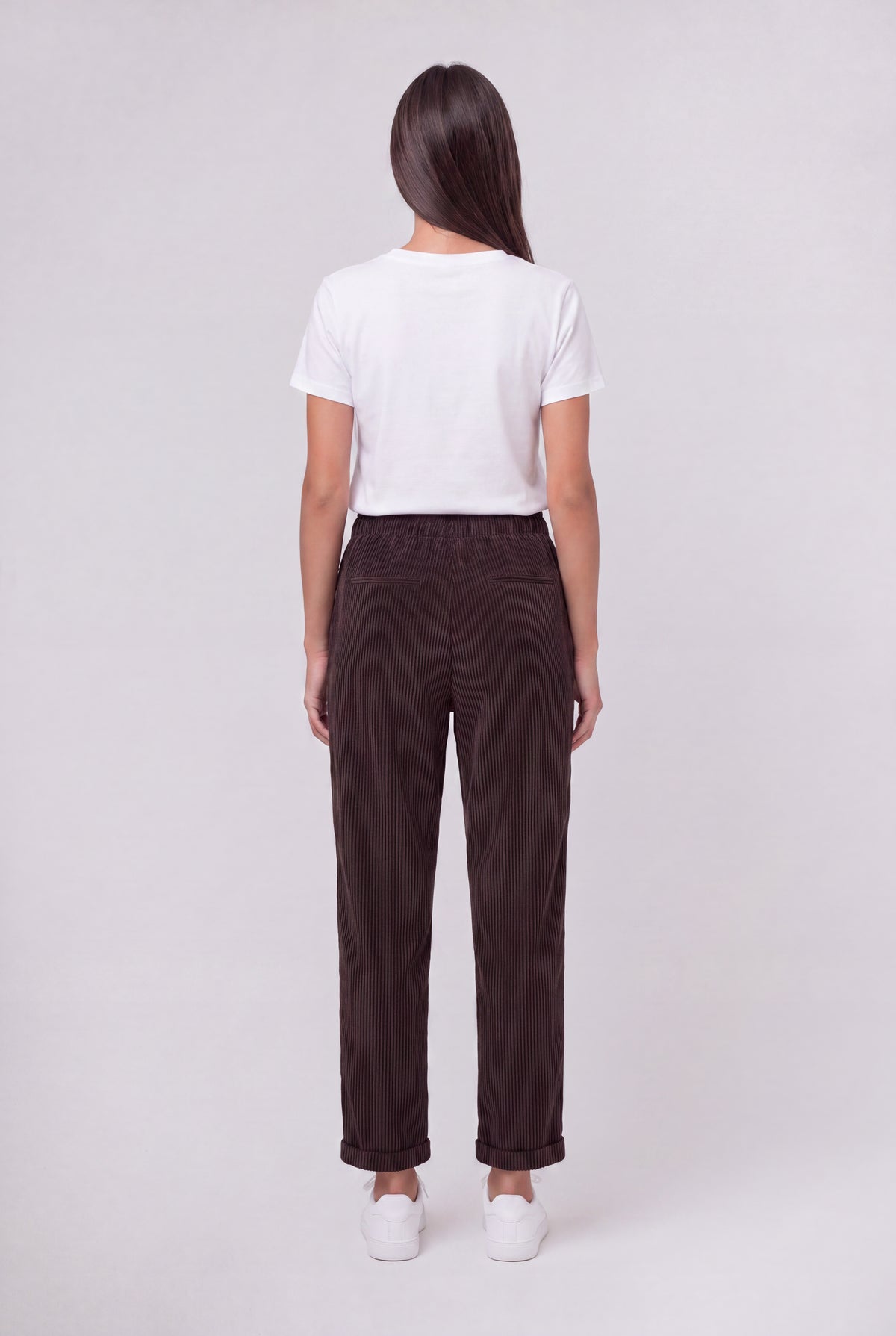 Pantalon en velours TEDDY VELOURS MARRON FONCE