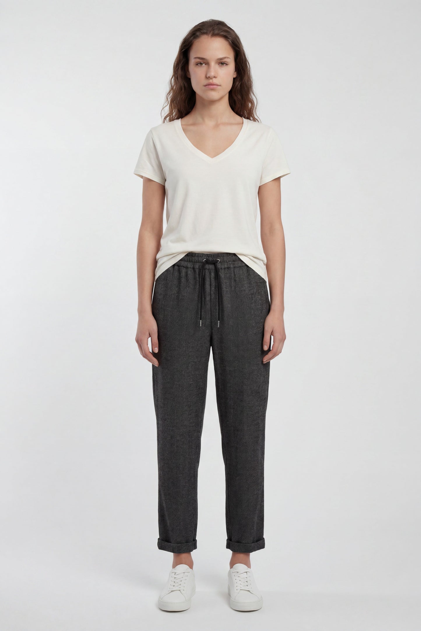 Pantalon TEDDY CITY MELANGE BLACK