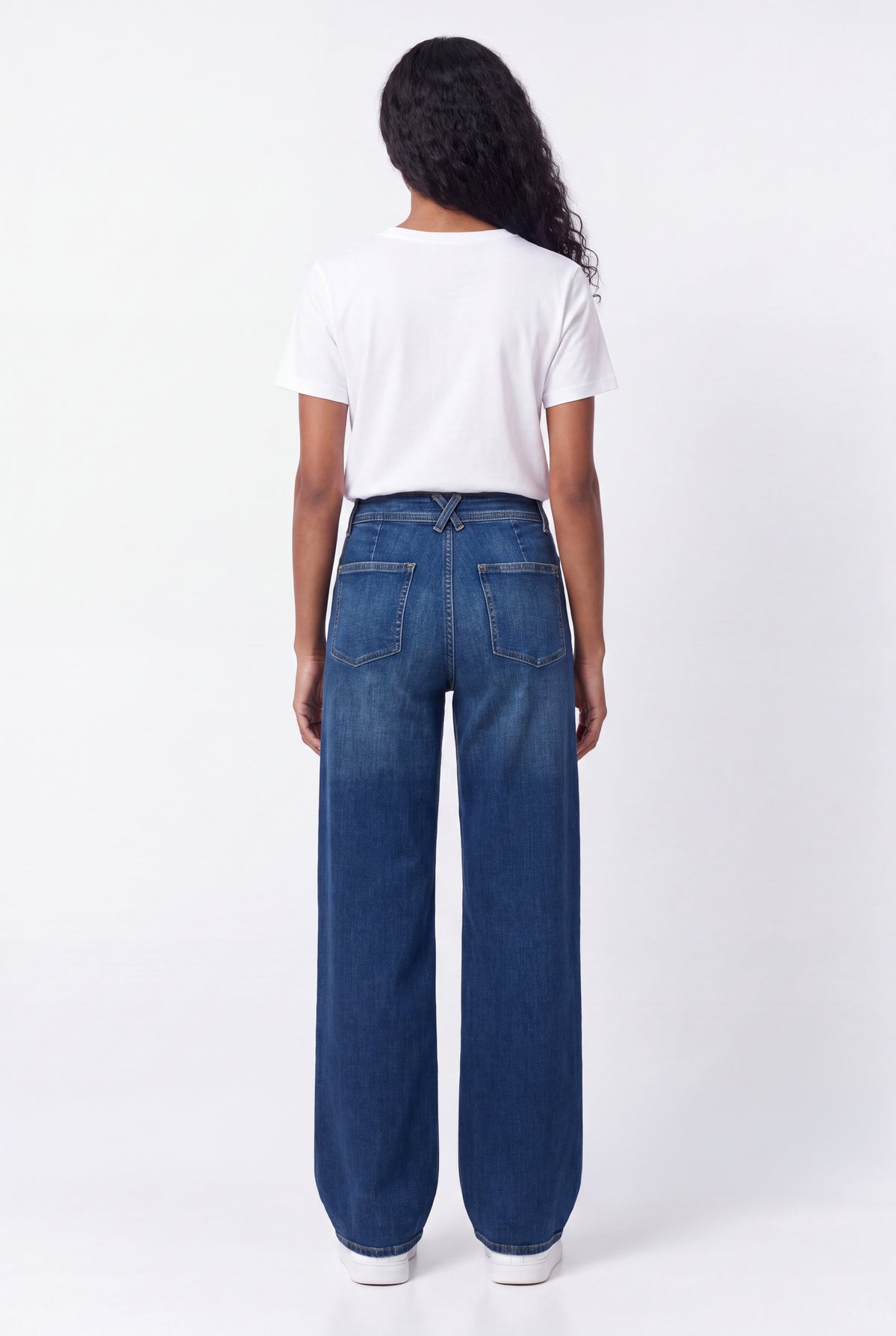 Jean flare P-JOSEFA BUTTON VINTAGE/INDIGO
