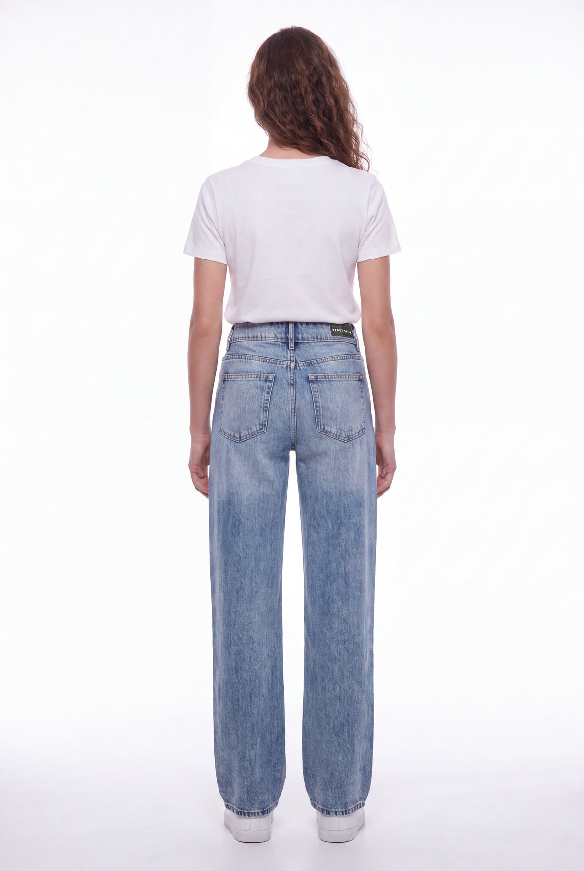 Jean fit loose P-GLADYS LOW WI FRIPP/INDIGO CLAIR