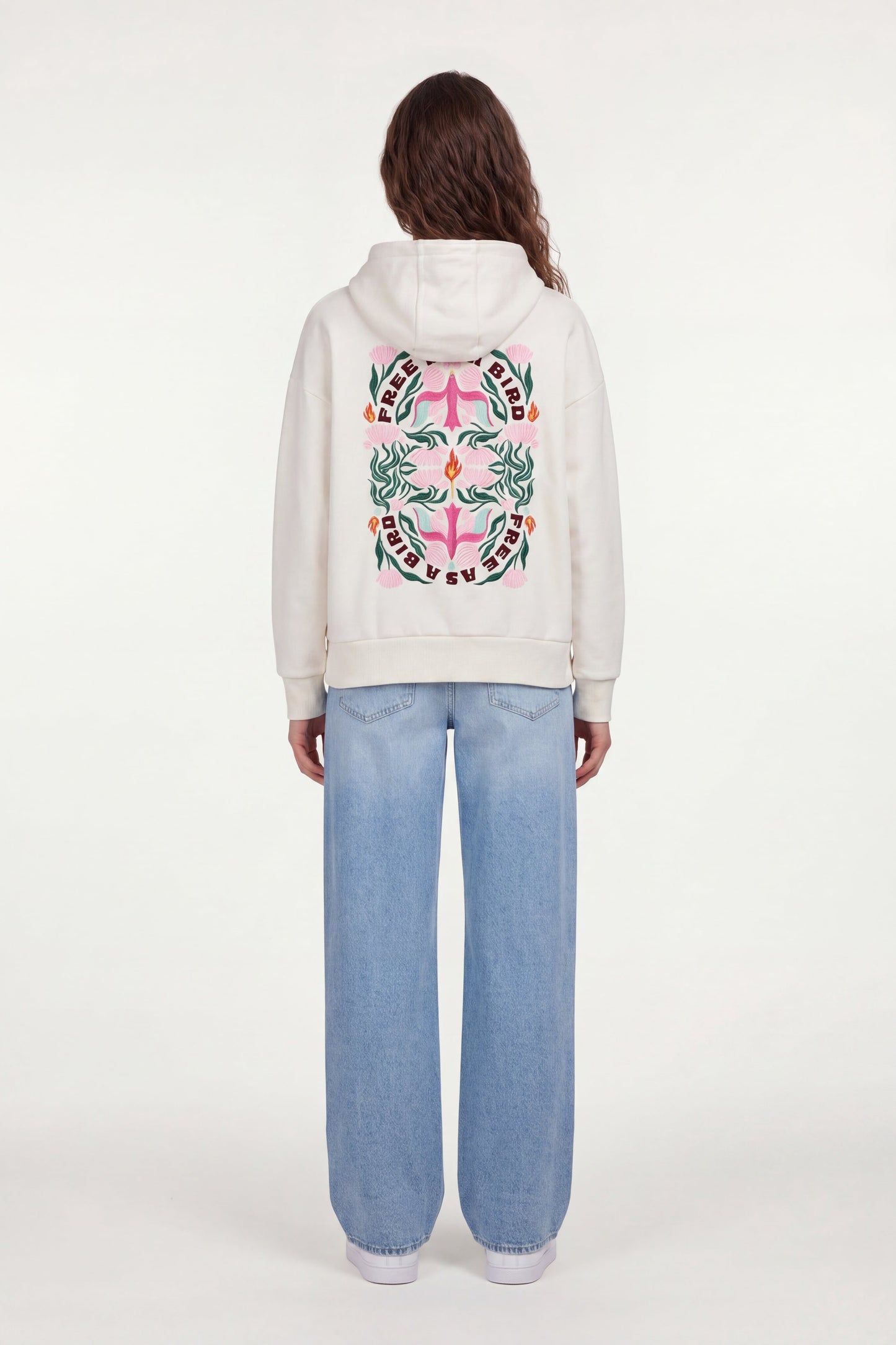 Sweat S-BIRD HOODY MIDDLE WHITE