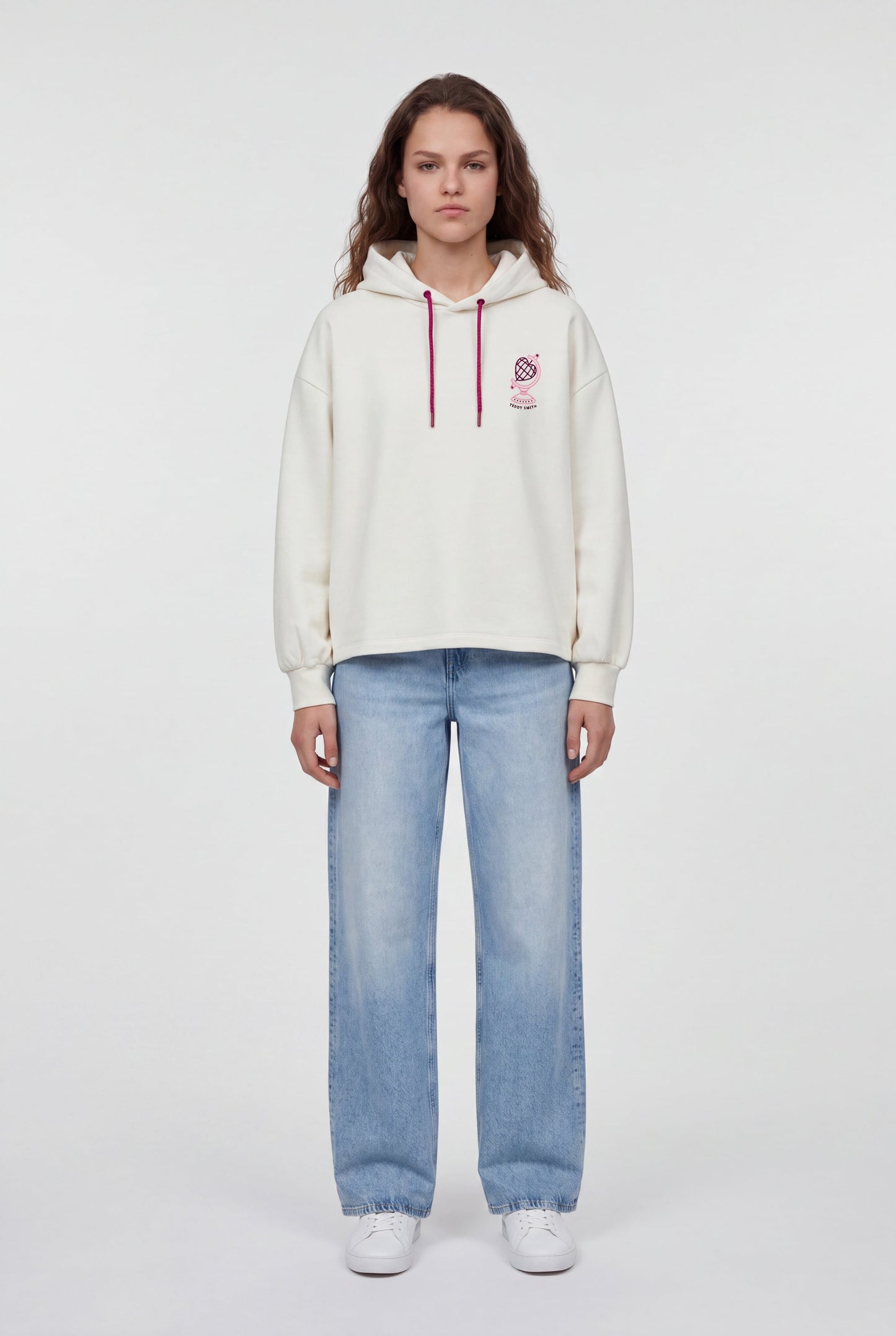 Sweat S-JULIETTE HOOD MIDDLE WHITE