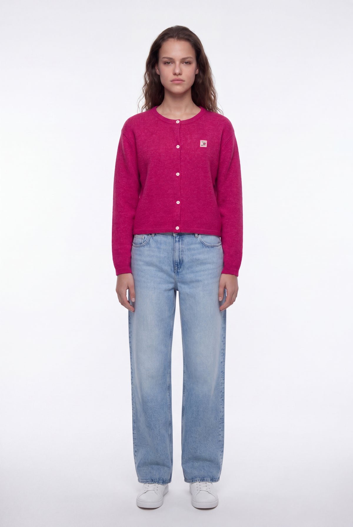 Gilet en maille G-AMELIA FUSHIA CHINE