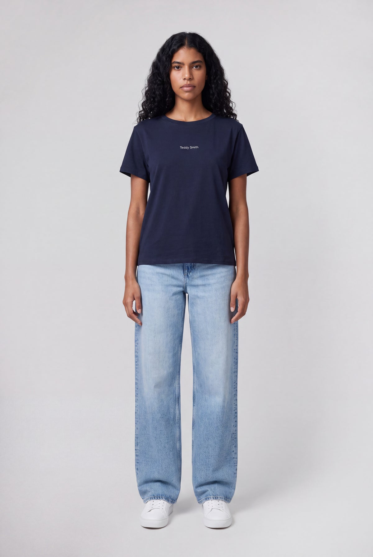 T-shirt col rond T-RIBELLE MC TOTAL NAVY - Teddy Smith