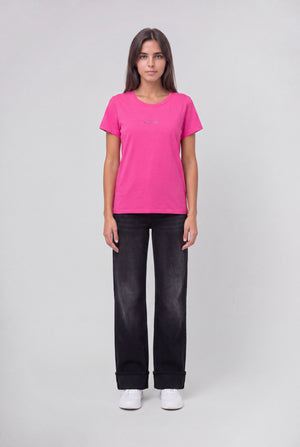 T-shirt col rond T-RIBELLE MC FUSHIA
