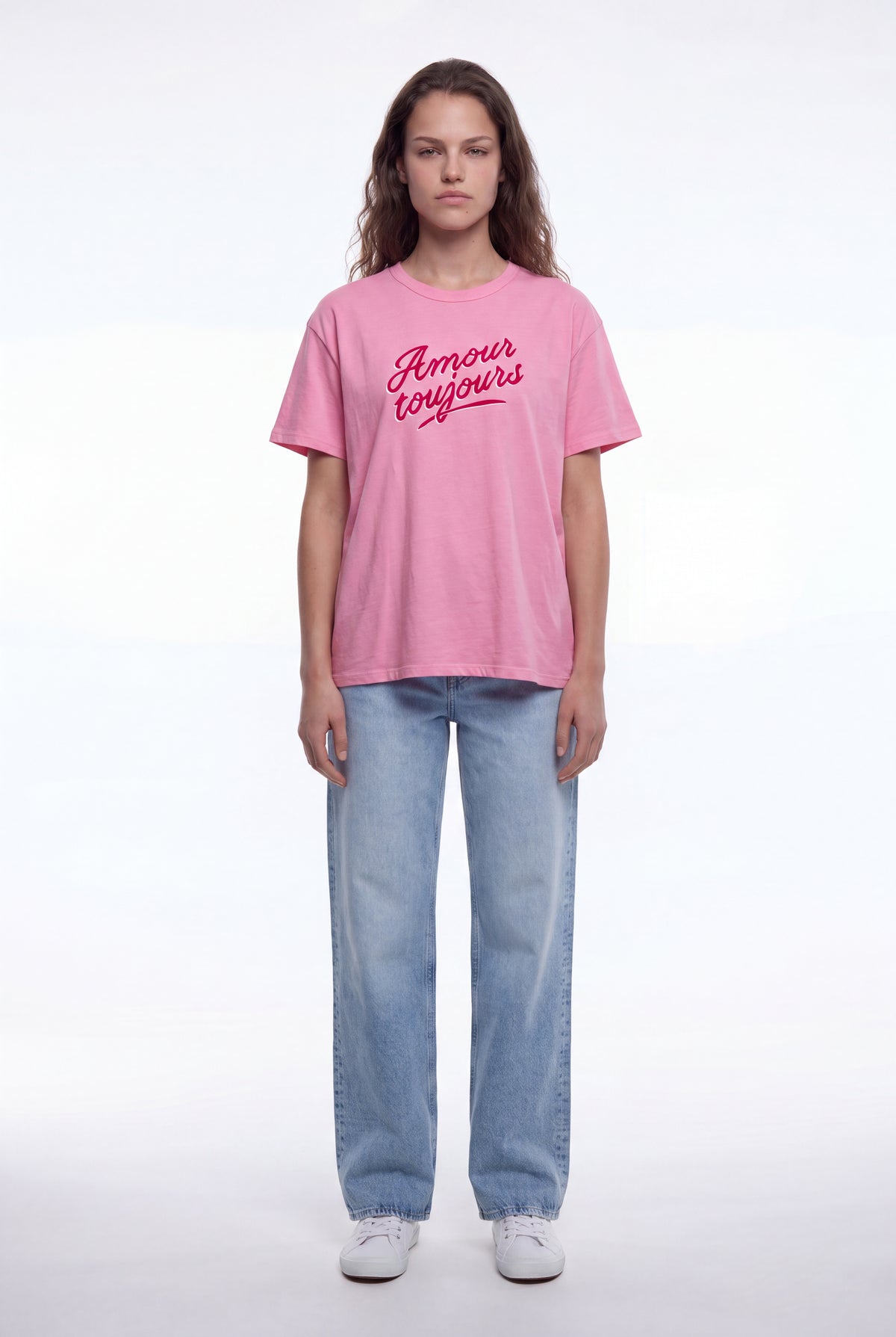 T-shirt oversize T-AMOUR MC ROSE BONBON - Teddy Smith