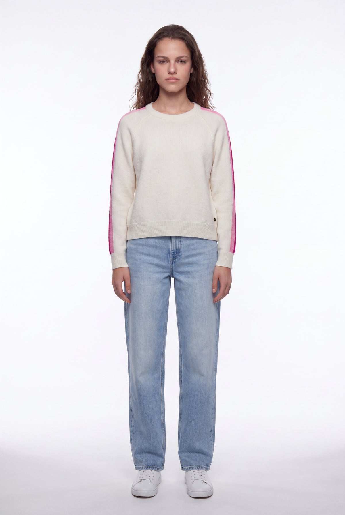 Pull col rond P-NANA MIDDLE WHITE - Teddy Smith