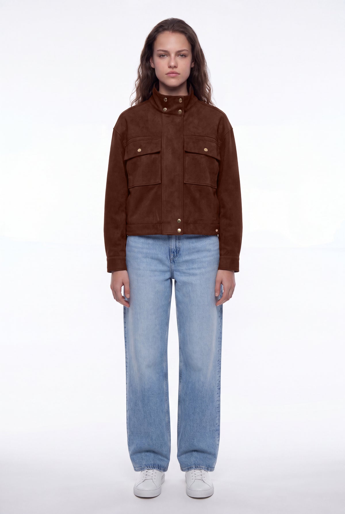 Blouson effet suédine B-ZEPHY CHOCOLAT - Teddy Smith