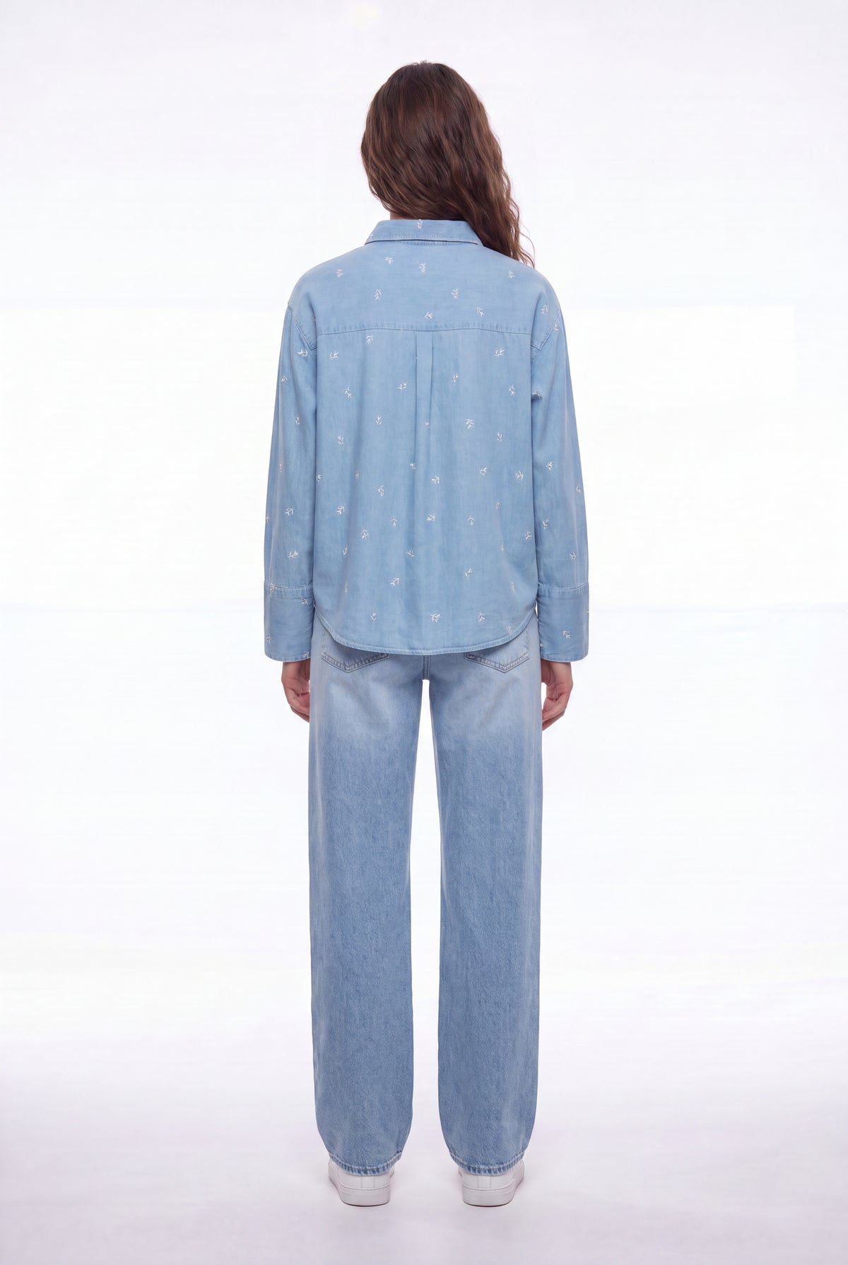 Chemise droite avec broderies C-ELIANE ML DENIM - Teddy Smith