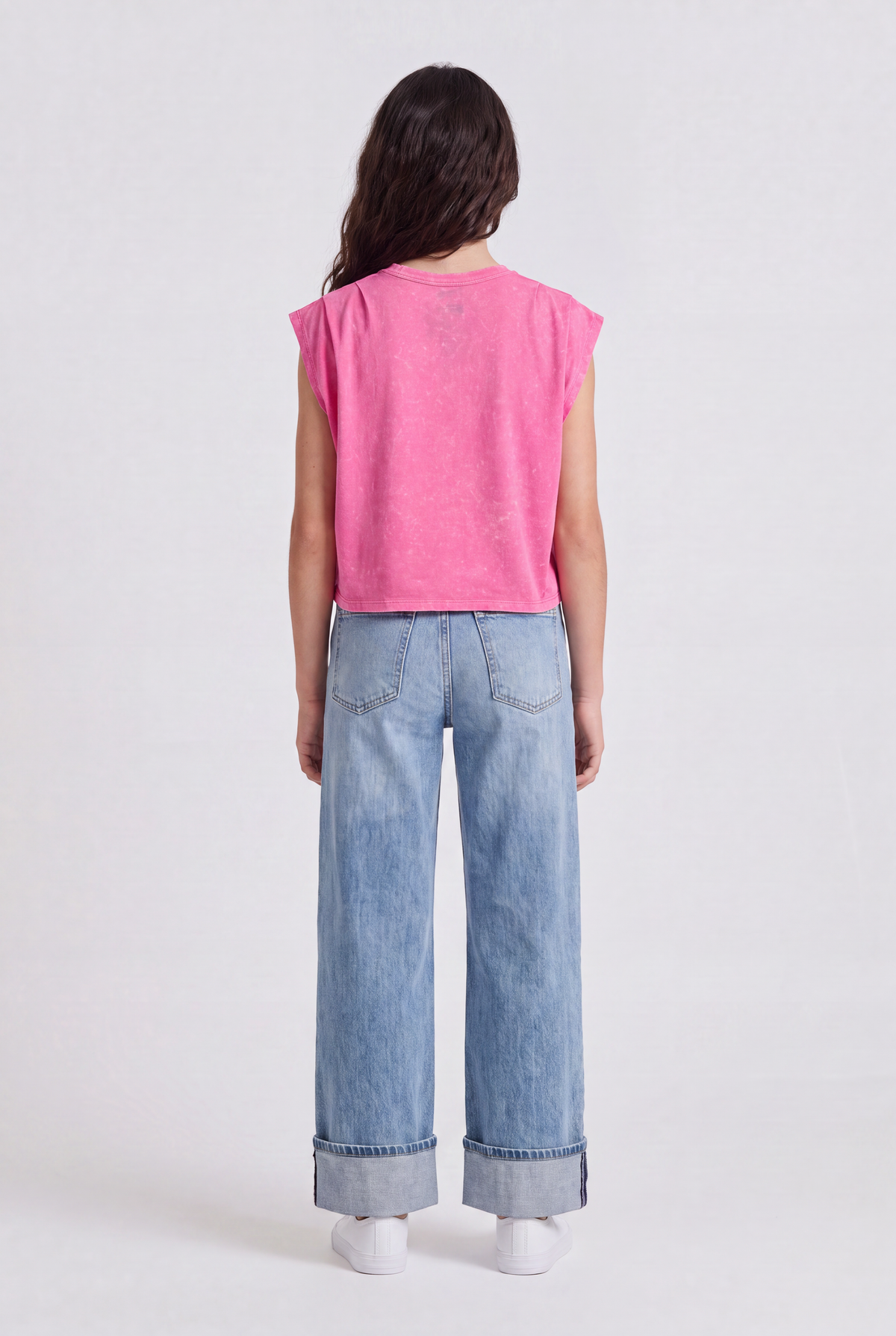 T-shirt sans manches T-TANY MC JR FUSHIA - Teddy Smith
