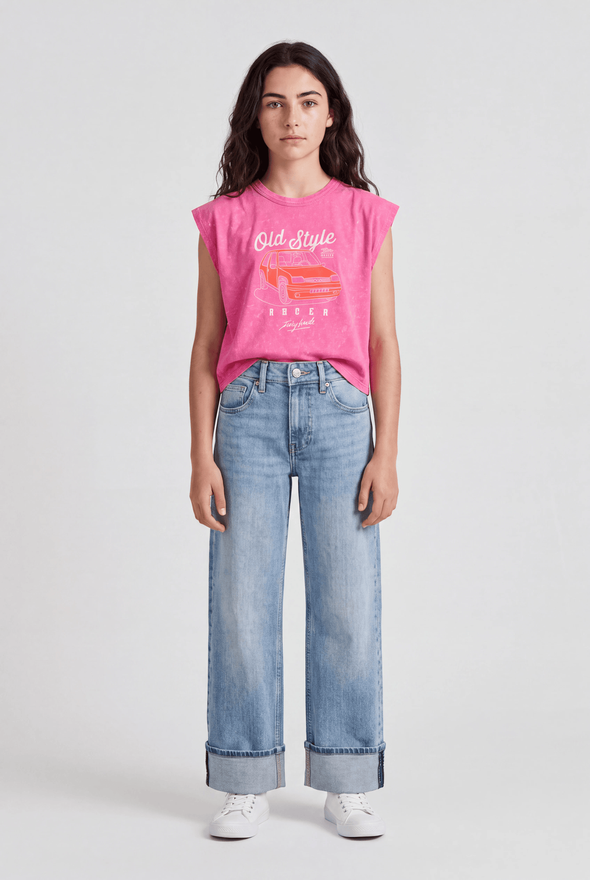 T-shirt sans manches T-TANY MC JR FUSHIA - Teddy Smith