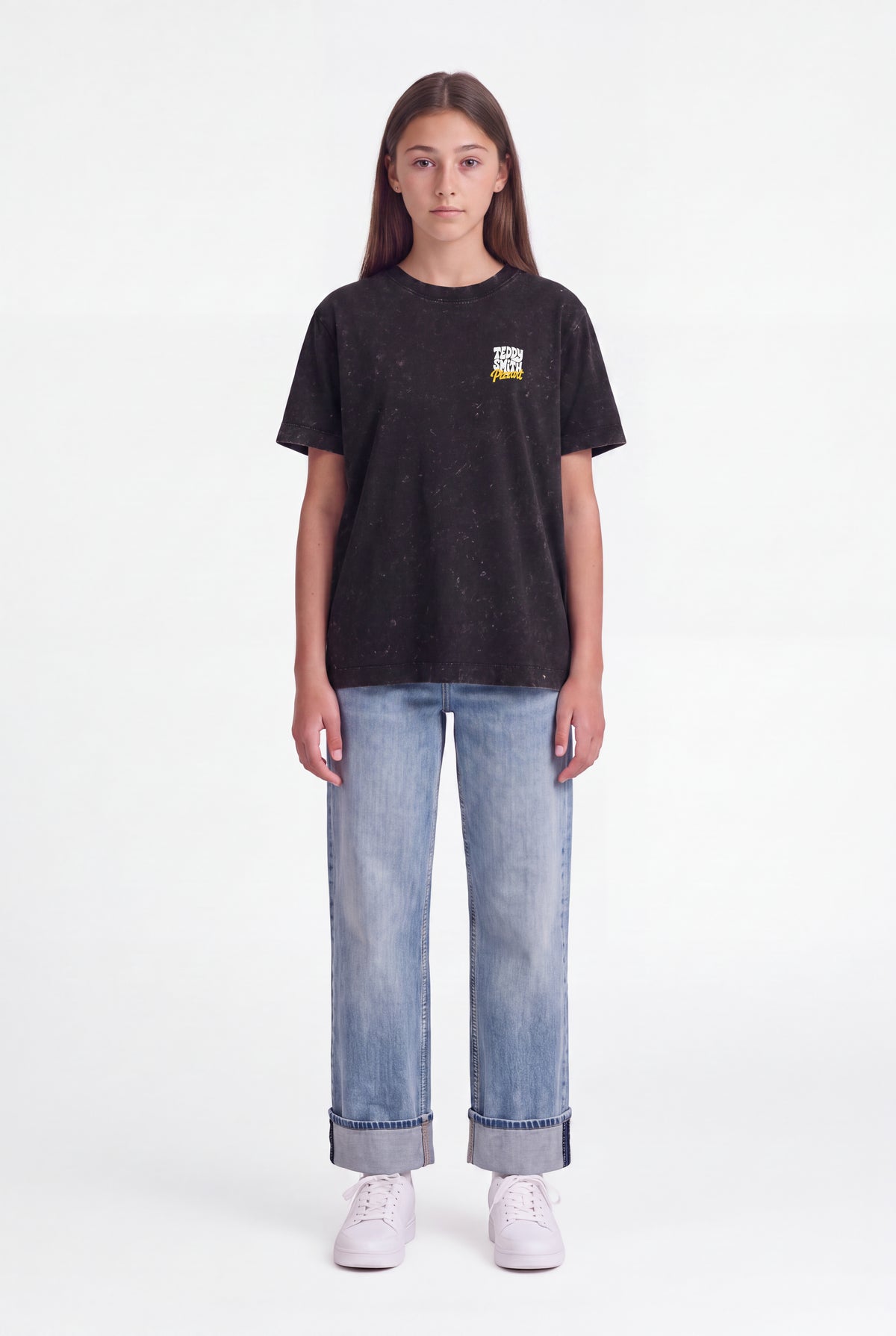 T-shirt imprimé T-PIZZA MC JR NOIR - Teddy Smith