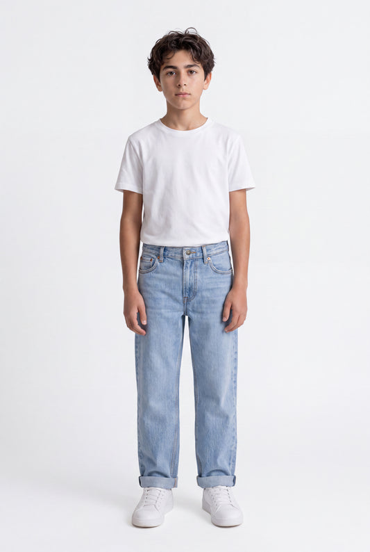 Achat Jean droit DAD PANT JR FRIPP/INDIGO CLAIR