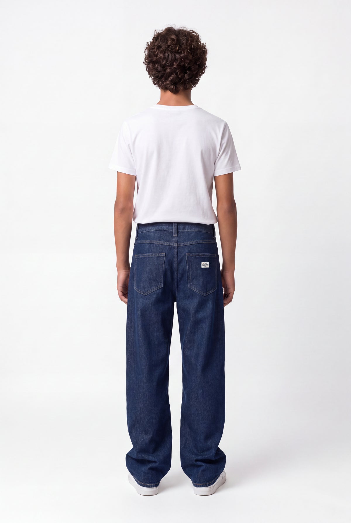 Jean droit denim pur coton MEMPHIS STRAIGH JR DARK BLUE