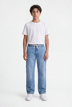 Jean denim pur coton P-HUNTER JR USE FRIPP/INDIGO CLAIR - Teddy Smith