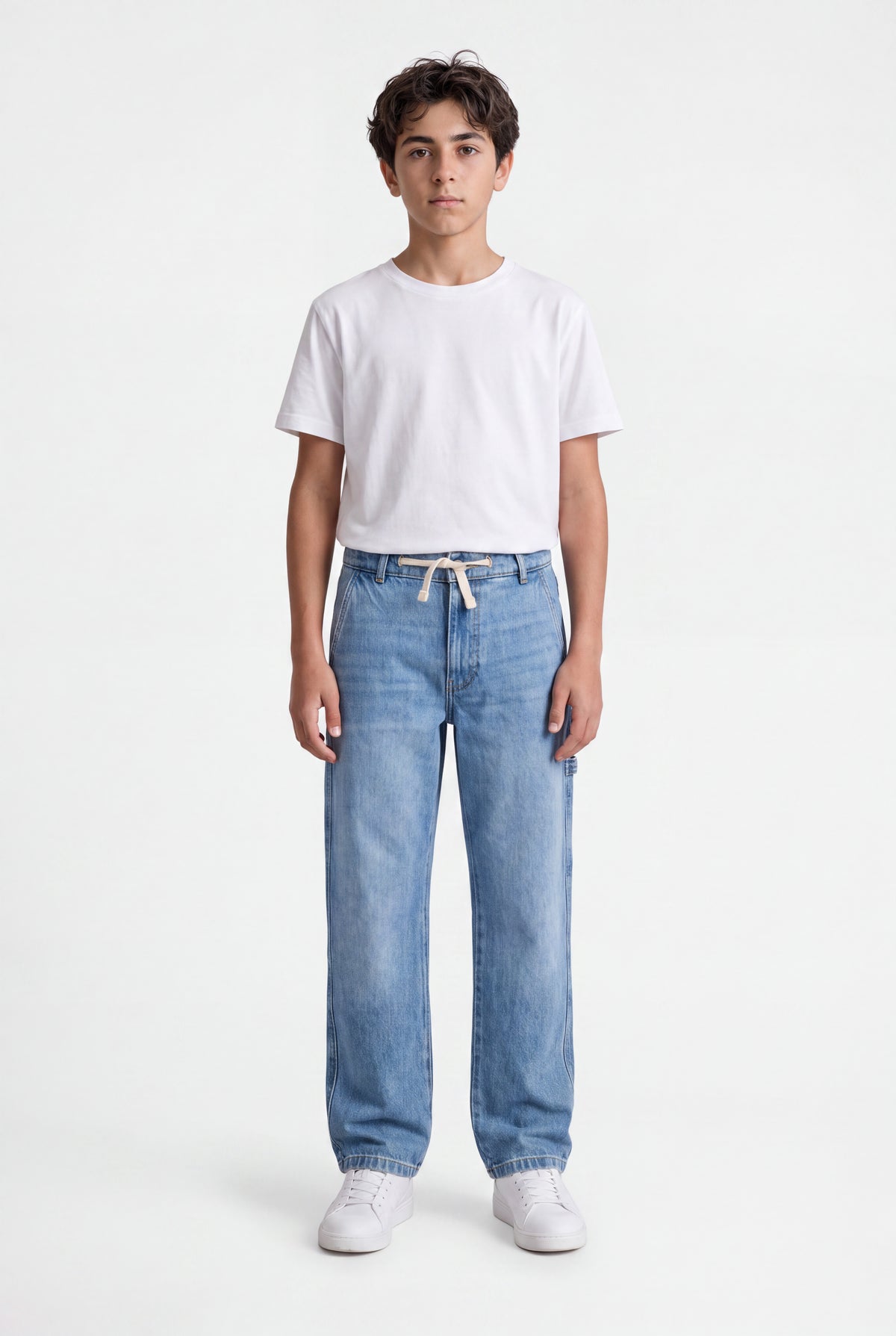 Jean denim pur coton P-HUNTER JR USE FRIPP/INDIGO CLAIR - Teddy Smith