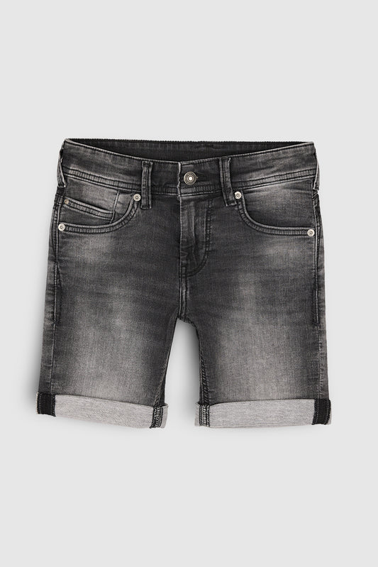 Achat Bermuda denim coupe 5 poches SCOTTY 3 JR DEEP GREY