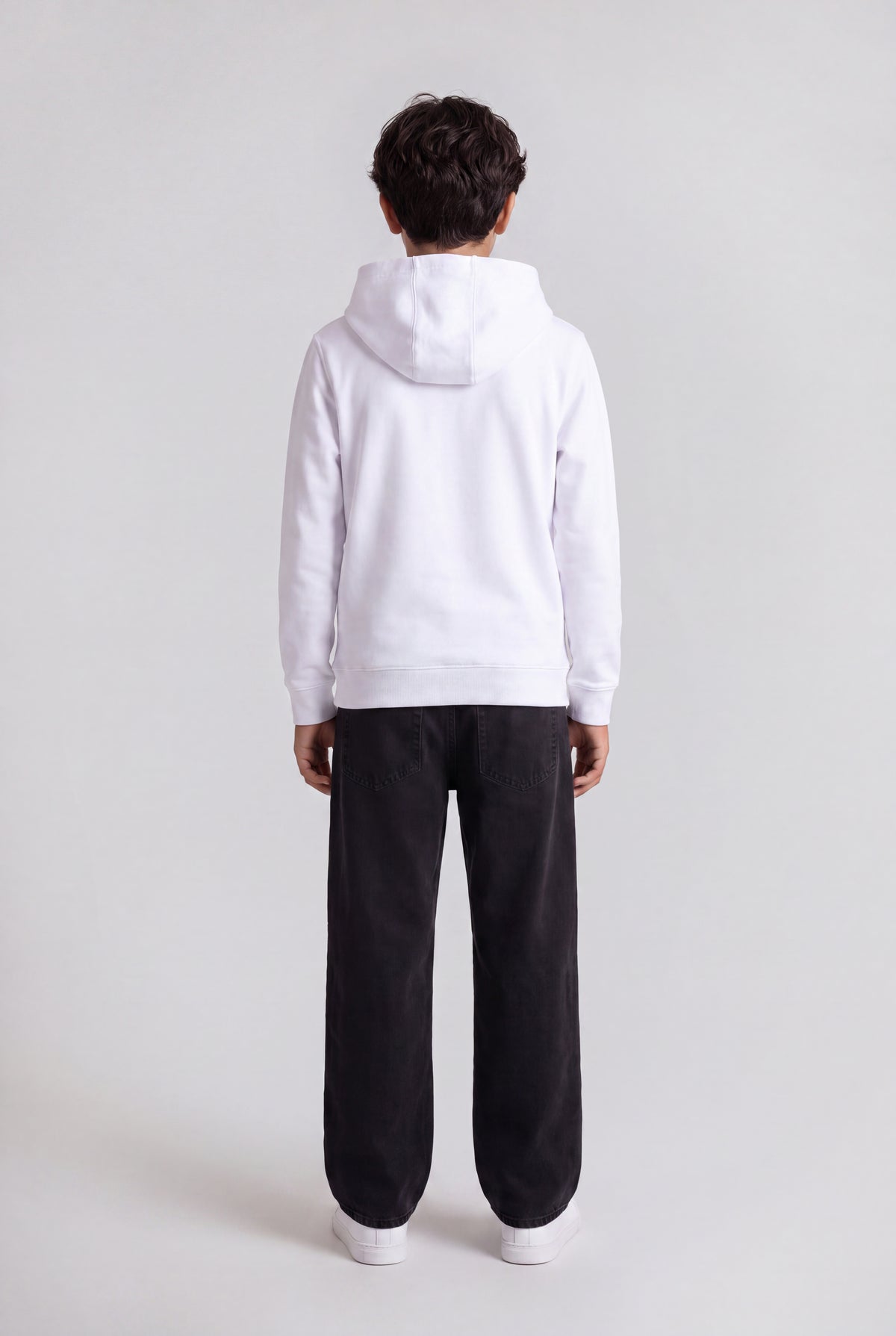 Sweat à capuche S-EVRY HOODY JR BLANC - Teddy Smith