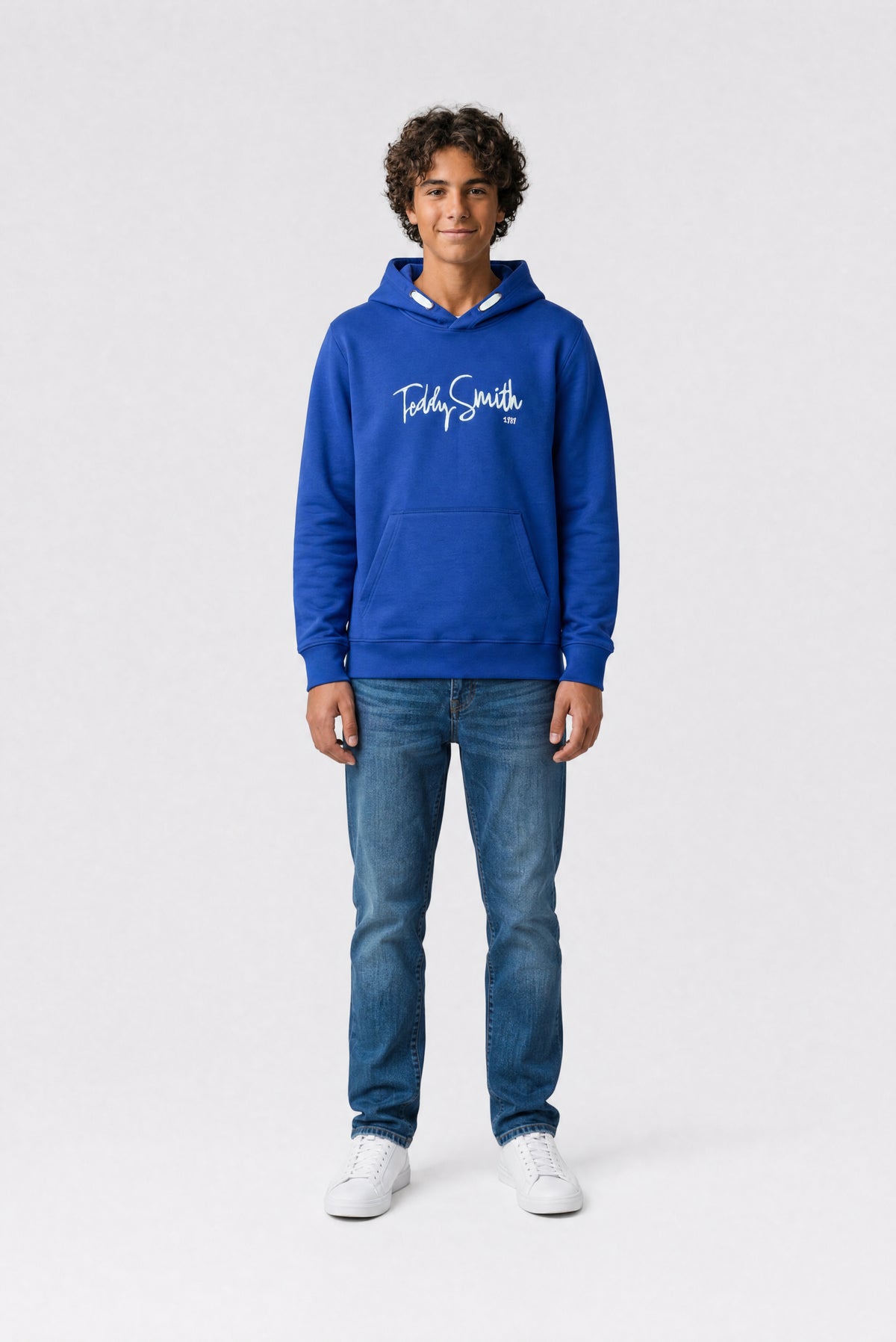 Sweat à capuche S-EVRY HOODY JR BLEU PEP’S - Teddy Smith