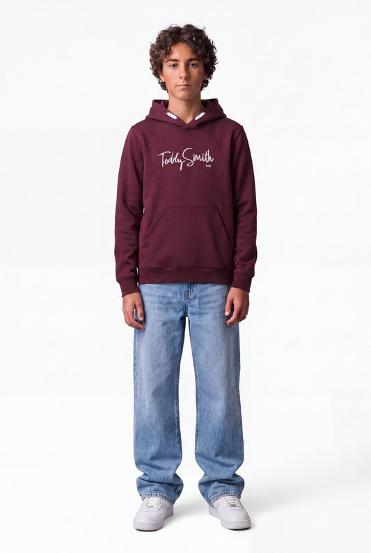 Achat Sweat à capuche S-EVRY HOODY JR BORDEAUX FONCE