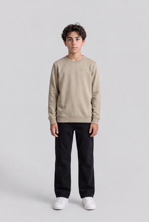 Sweat col rond S-NARK RC JR BLEACH KAKI