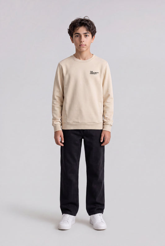 Achat Sweat col rond S-COMPANY RC JR CREAM