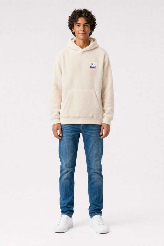 Achat Sweat sherpa à capuche S-OFT HOODY JR CREAM