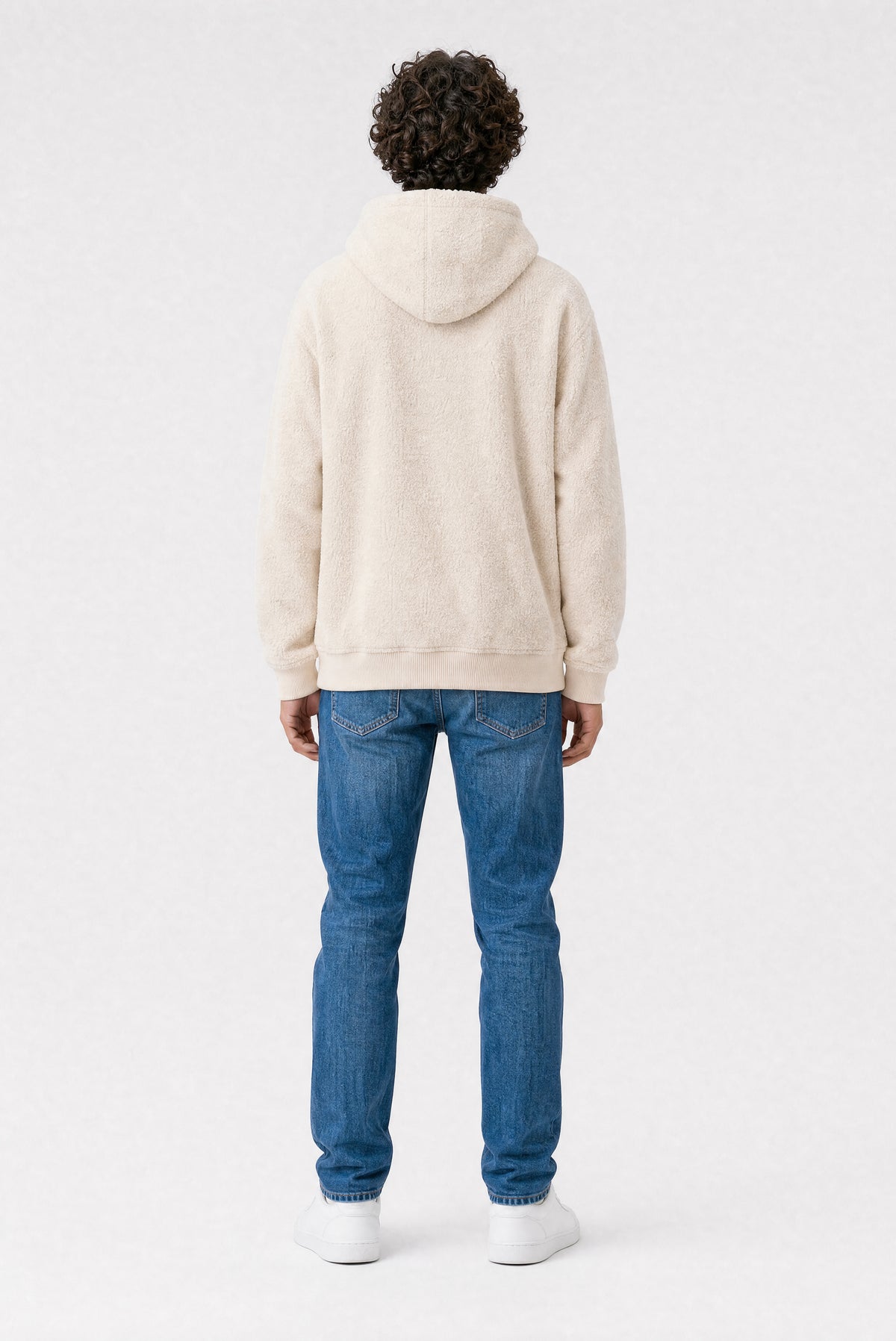 Sweat sherpa à capuche S-OFT HOODY JR CREAM - Teddy Smith