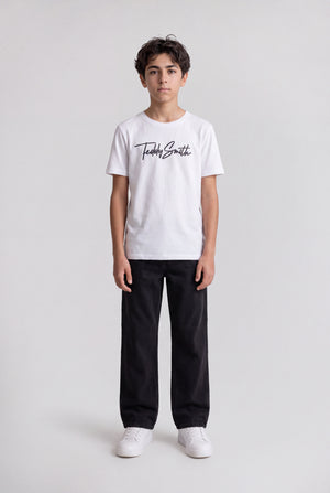 T-shirt col rond T-EVAN MC JR BLANC - Teddy Smith
