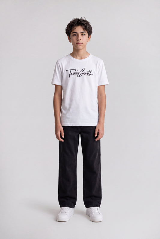 Achat T-shirt col rond T-EVAN MC JR BLANC