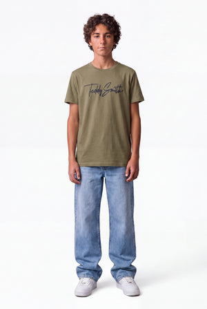 T-shirt col rond T-EVAN MC JR DUSTY KAKI - Teddy Smith