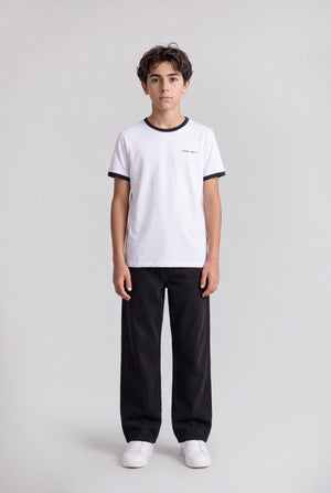 T-shirt col rond THE TEE 2 R MC JR BLANC - Teddy Smith