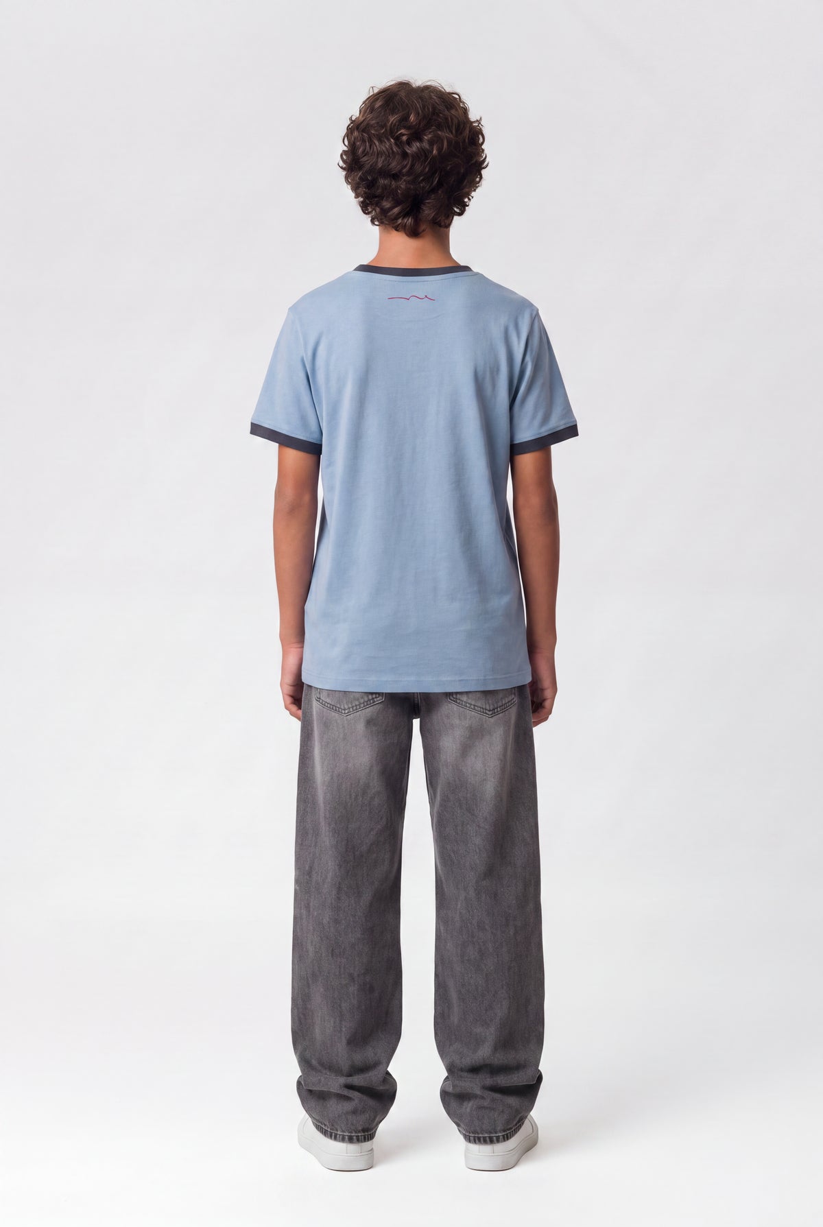 T-shirt col rond THE-TEE 2 R MC JR BLEU MINERAL - Teddy Smith