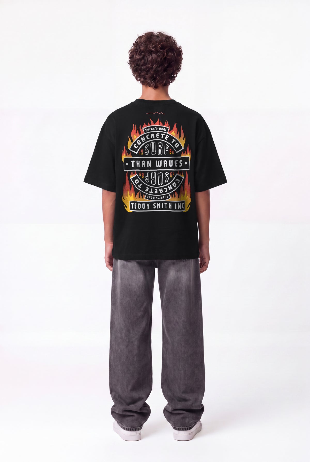 T-shirt imprimé T-FEU MC JR NOIR - Teddy Smith