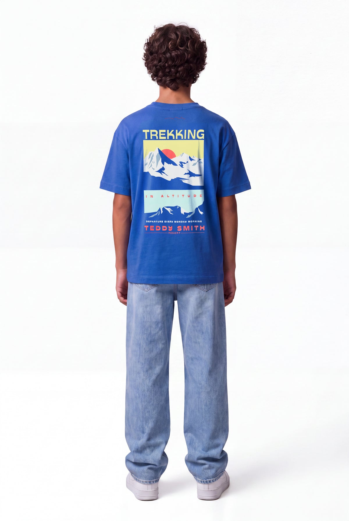 T-shirt imprimé T-MOUNTAIN MC JR BLEU PEP’S - Teddy Smith