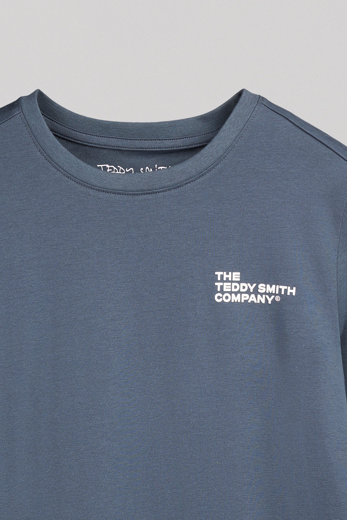 T-shirt col rond T-COMPANY ML JR GRIS METEORE