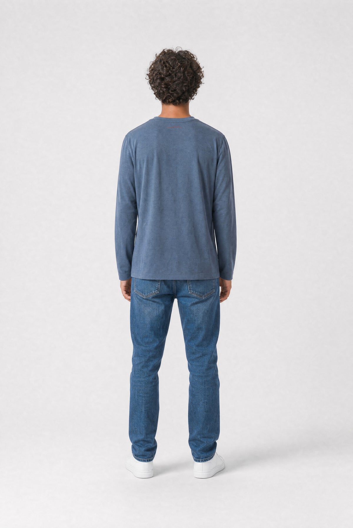 T-shirt col rond T-COMPANY ML JR GRIS METEORE