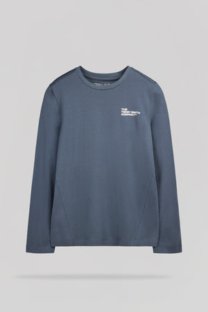T-shirt col rond T-COMPANY ML JR GRIS METEORE
