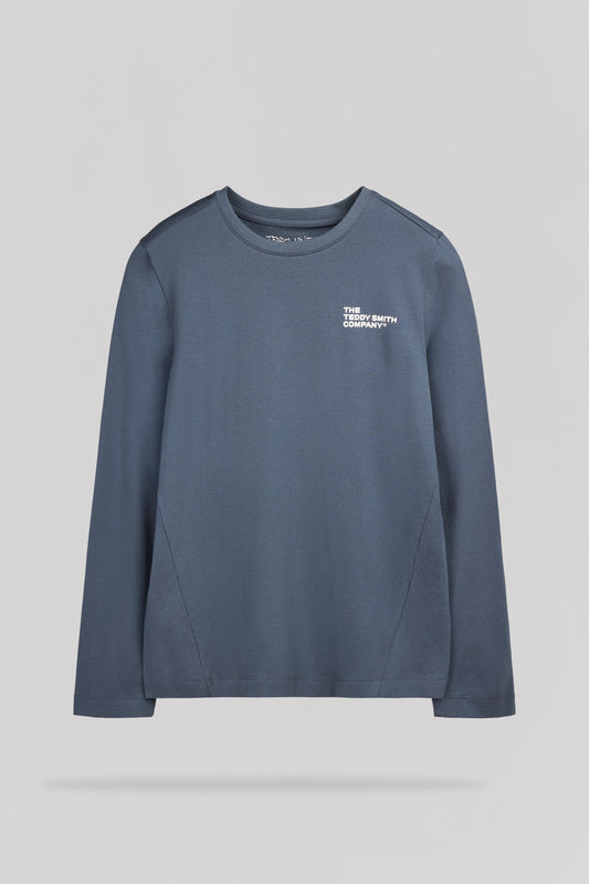 Achat T-shirt col rond T-COMPANY ML JR GRIS METEORE