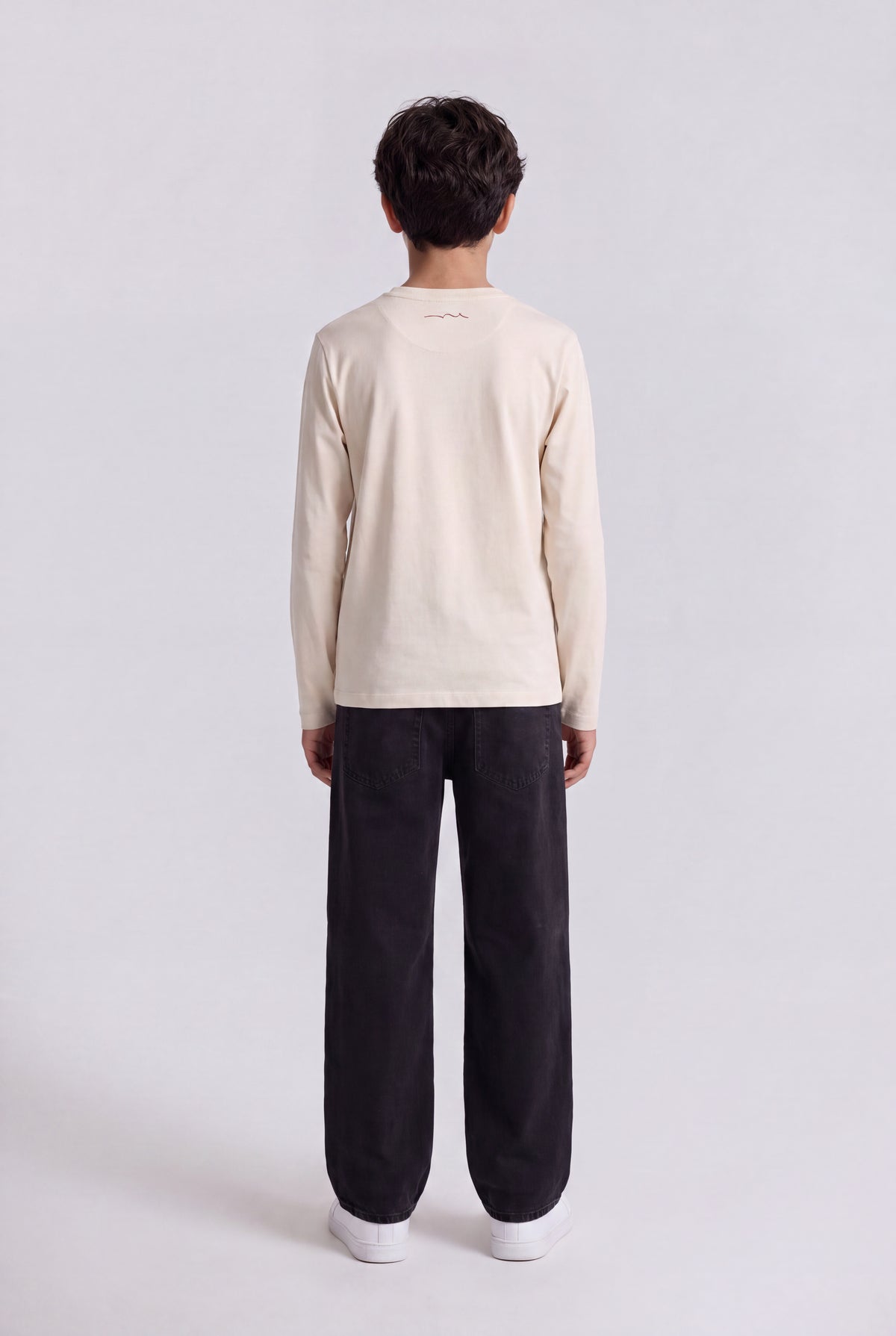 T-shirt col rond T-COMPANY ML JR CREAM
