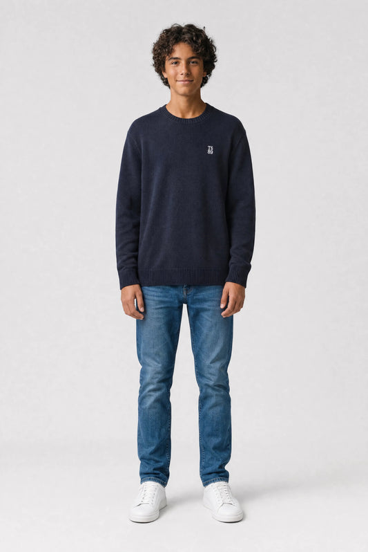 Achat Pull droit P-JIMMY JR TOTAL NAVY