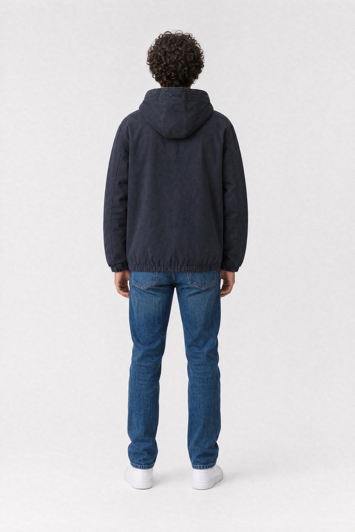 Blouson à capuche sherpa B-QUENTIN JR DARK NAVY - Teddy Smith