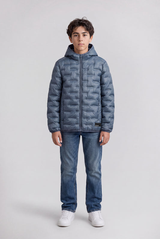 Achat Doudoune à capuche BLIGHTER 2 JR GRIS METEORE