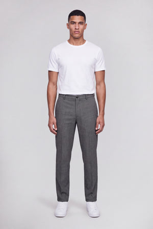 Pantalon ville P-CONRAD GRIS CHINE - Teddy Smith